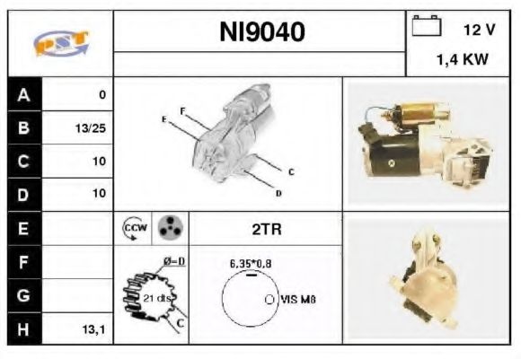 Стартер SNRA NI9040