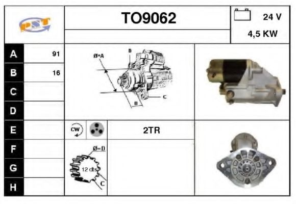 Стартер SNRA TO9062