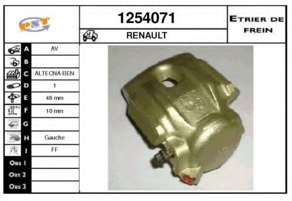 Тормозной суппорт SNRA 1254071
