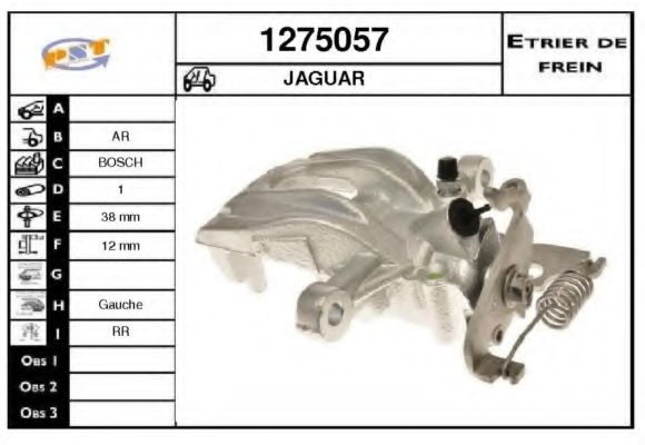 Тормозной суппорт SNRA 1275057