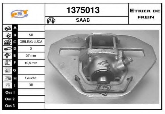 Тормозной суппорт BUDWEG CALIPER 34524