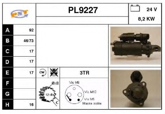 Стартер SNRA PL9227