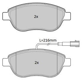 Комплект тормозных колодок, дисковый тормоз FREMAX FBP-1220