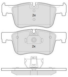 Комплект тормозных колодок, дисковый тормоз FREMAX FBP-1873