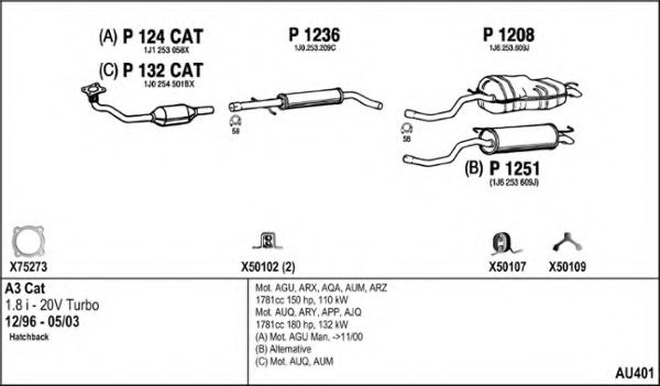Система выпуска ОГ FENNO AU401
