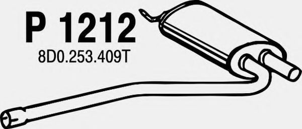 Средний глушитель выхлопных газов FENNO P1212