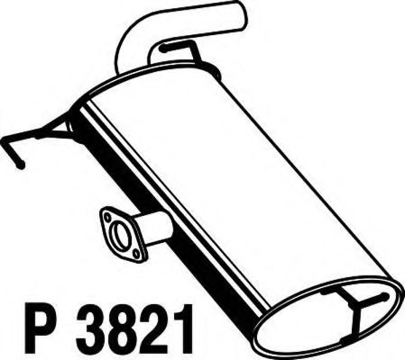Глушитель выхлопных газов конечный FENNO P3821
