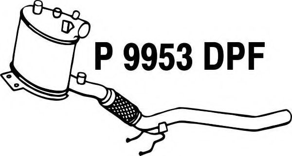 Сажевый / частичный фильтр, система выхлопа ОГ FENNO P9953DPF