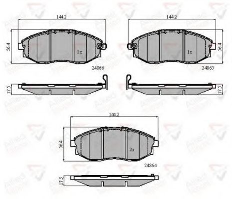 Комплект тормозных колодок, дисковый тормоз COMLINE ADB31585