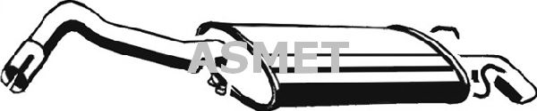 Глушитель выхлопных газов конечный ASMET 07.104