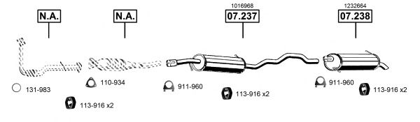 Система выпуска ОГ ASMET FO073125