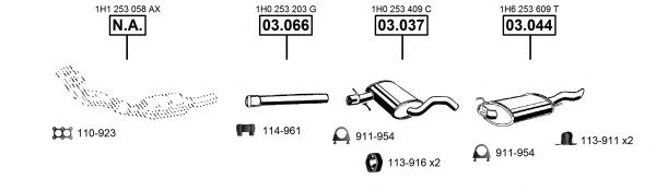 Система выпуска ОГ ASMET VA032070