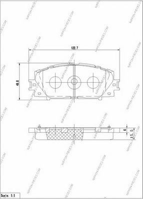 Комплект тормозных колодок, дисковый тормоз NPS T360A129