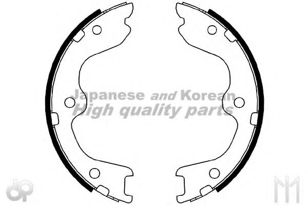 Комплект тормозных колодок, стояночная тормозная система ASHUKI HRK13134