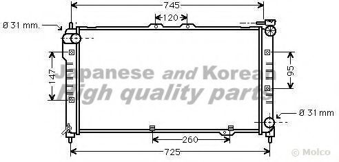 Радиатор, охлаждение двигателя ASHUKI M559-03