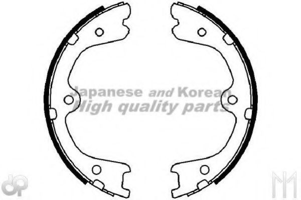 Комплект тормозных колодок, стояночная тормозная система ASHUKI N011-57