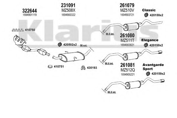 Система выпуска ОГ KLARIUS 600657E