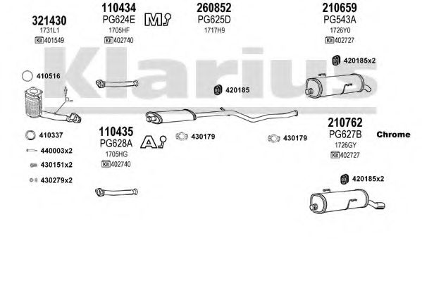 Система выпуска ОГ KLARIUS 630689E