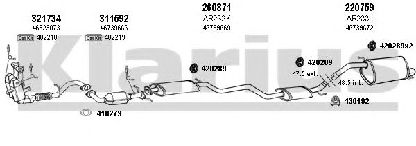 Система выпуска ОГ KLARIUS 030294E