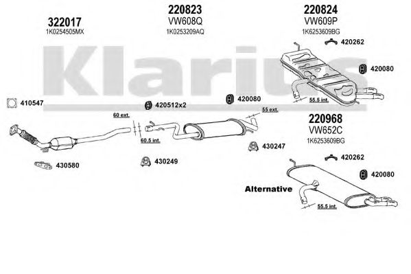 Система выпуска ОГ KLARIUS 930935E