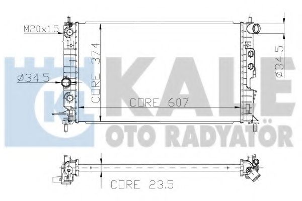 Радиатор, охлаждение двигателя KALE OTO RADYATÖR 134100