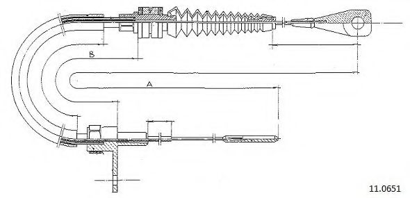 Тросик газа CABOR 11.0651
