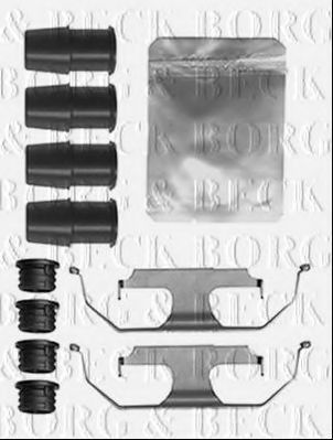 Комплектующие, колодки дискового тормоза BORG & BECK BBK1593