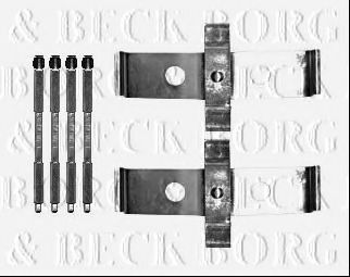 Комплектующие, колодки дискового тормоза BORG & BECK BBK1580