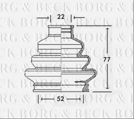 Пыльник, приводной вал BORG & BECK BCB2310