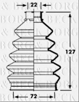 Пыльник, приводной вал BORG & BECK BCB2351