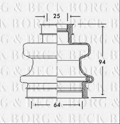 Пыльник, приводной вал BORG & BECK BCB2758