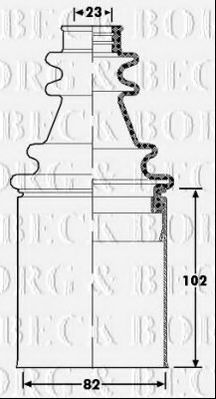 Пыльник, приводной вал BORG & BECK BCB6198