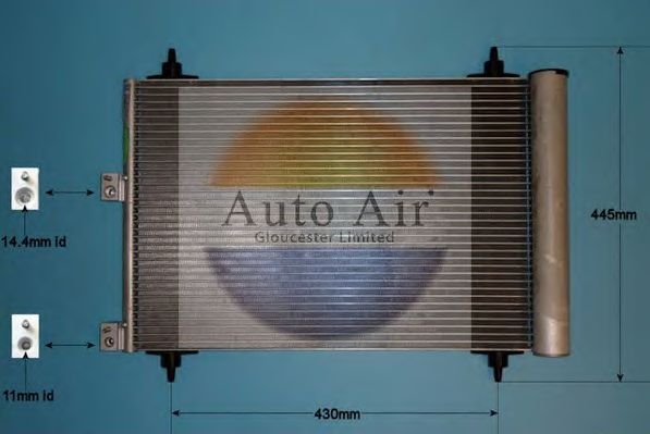 Конденсатор, кондиционер AUTO AIR GLOUCESTER 16-9702