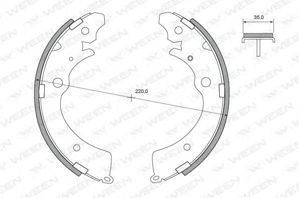Комплект тормозных колодок WEEN 152-2138