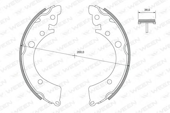 Комплект тормозных колодок WEEN 152-2299