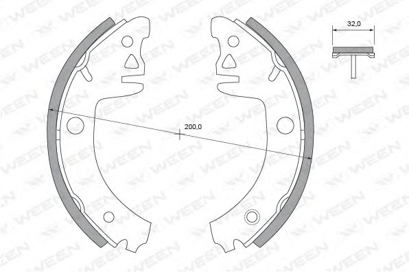 Комплект тормозных колодок WEEN 152-2334