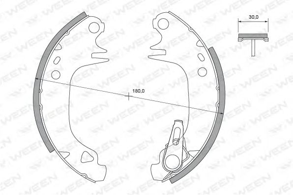 Комплект тормозных колодок WEEN 152-2343