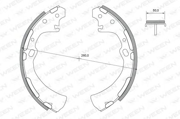 Комплект тормозных колодок WEEN 152-2361