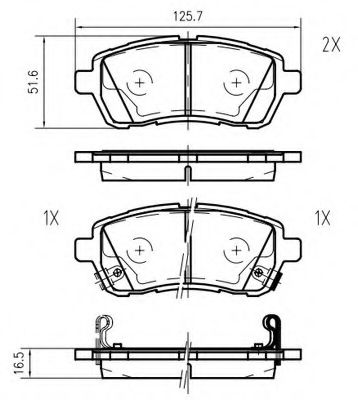 Комплект тормозных колодок, дисковый тормоз VEMA K631600