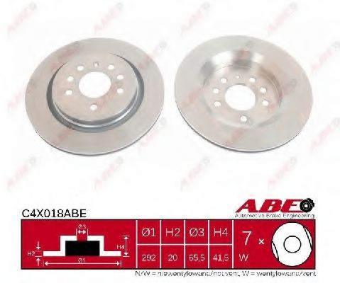 Тормозной диск ABE C4X018ABE