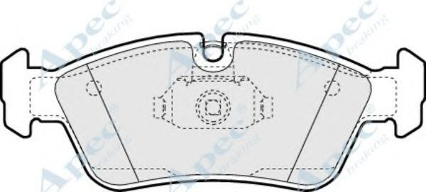 Комплект тормозных колодок, дисковый тормоз APEC braking PAD1061