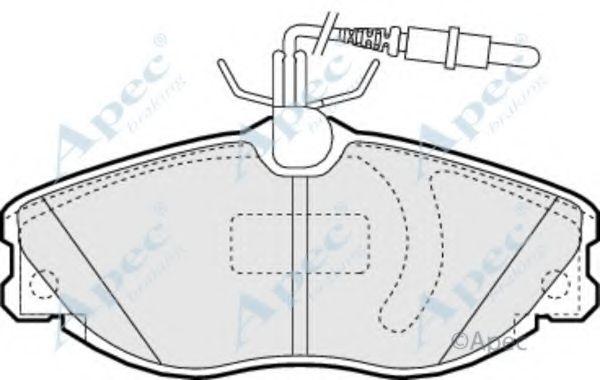 Комплект тормозных колодок, дисковый тормоз APEC braking PAD1168
