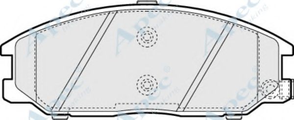 Комплект тормозных колодок, дисковый тормоз APEC braking PAD1237