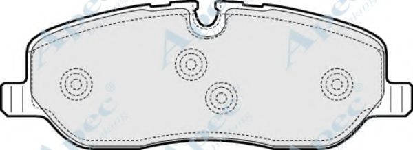 Комплект тормозных колодок, дисковый тормоз APEC braking PAD1468