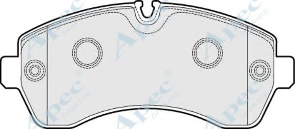 Комплект тормозных колодок, дисковый тормоз APEC braking PAD1514