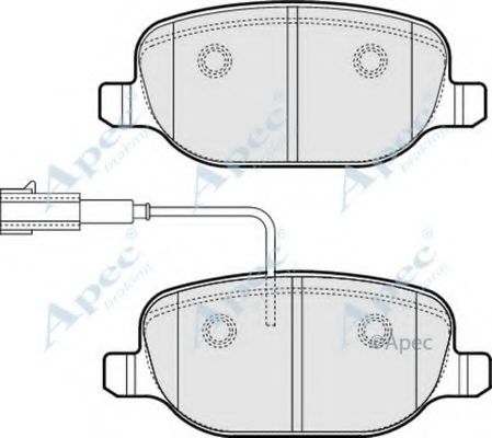 Комплект тормозных колодок, дисковый тормоз APEC braking PAD1791
