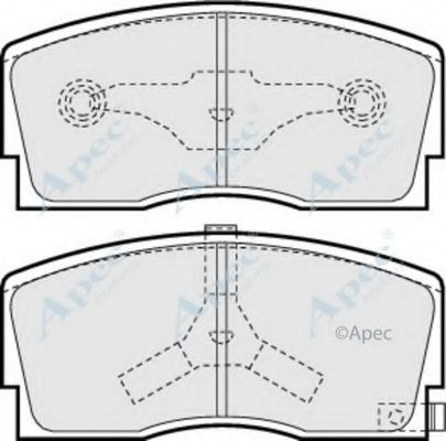 Комплект тормозных колодок, дисковый тормоз APEC braking PAD606