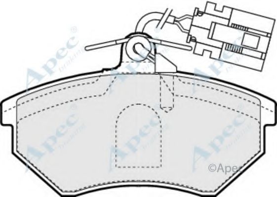 Комплект тормозных колодок, дисковый тормоз APEC braking PAD829
