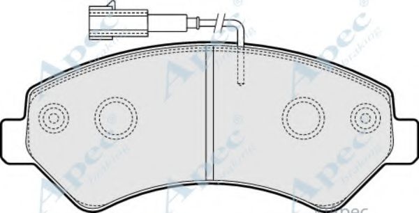 Комплект тормозных колодок, дисковый тормоз APEC braking PAD1575