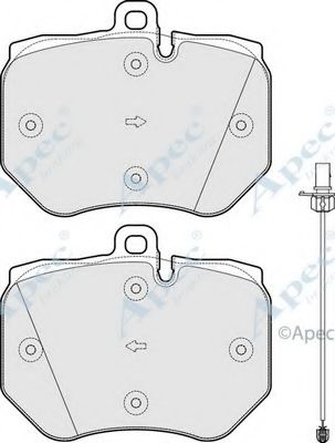 Комплект тормозных колодок, дисковый тормоз APEC braking PAD1833